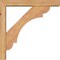 Ekena Millwork Olympic Block Smooth Bracket w/ Offset Brace, Western Red Cedar, 3 1/2"W x 16"D x 16"H BKT0402X16X16OLY05SWR - alternate 4